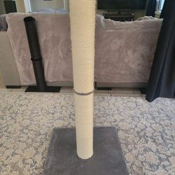 Cat Scratching Post - Gray and Ivory