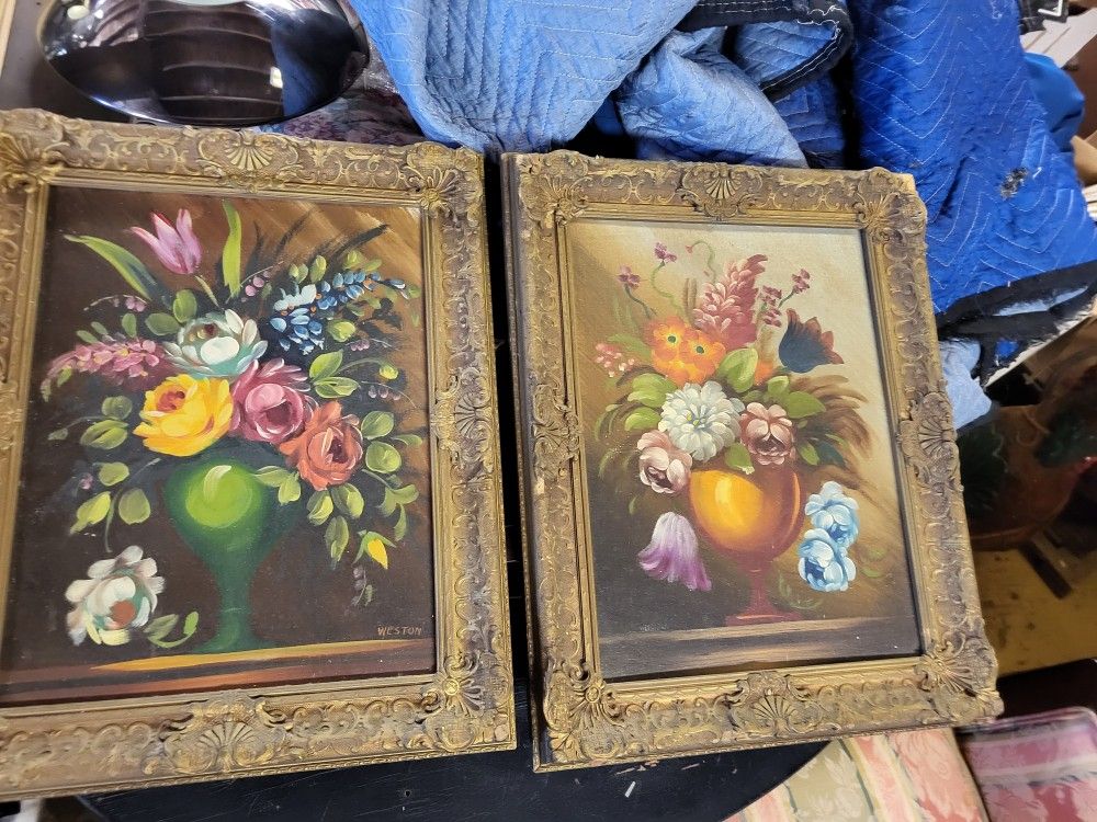 Two Antique Oil Paintings
