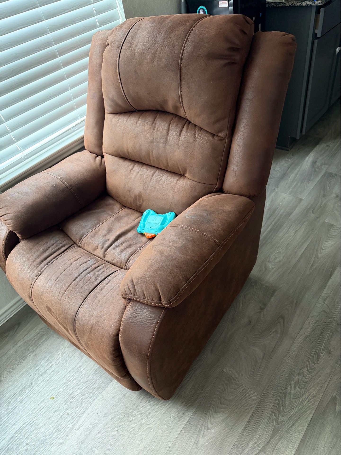 Brown electric recliner