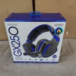 GX;250 Gaming Headphone In Black & Blue Model # 06ST-HS-GX250BKBL,By Sentry