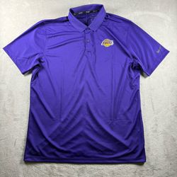 Nike Golf Los Angeles Lakers Men’s L Purple NBA Dri-FIT Polo Shirt New #10A