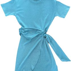 Michael Kors XXS Teal Sparkly Midi Dress