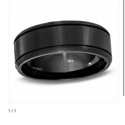 8.0mm Black Stainless Steel Wedding Band