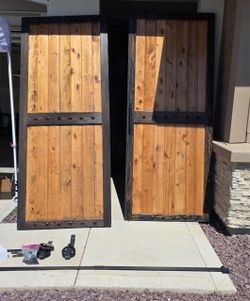 Rolling Rustic Barn Doors : Handcrafted