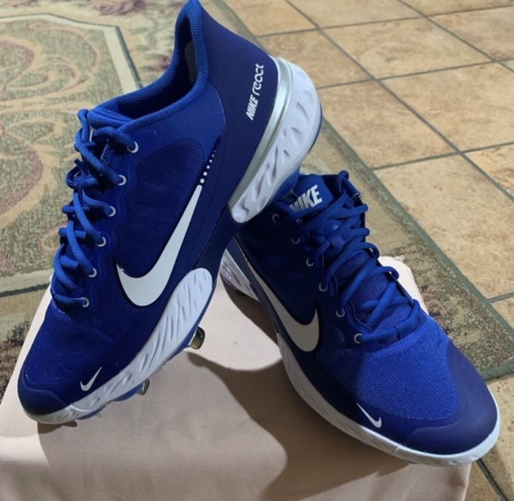 Nike Men's Alpha Huarache Elite Baseball Cleats “Dodgers Blue