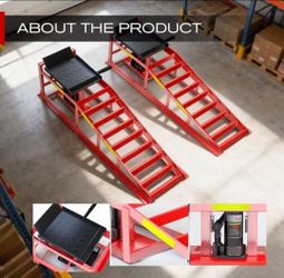 Heavy Duty Car Ramps with Hydraulic Jack