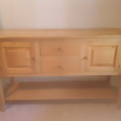 Blond Wooden Sideboard