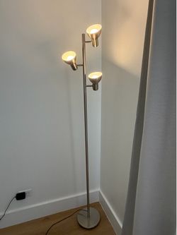 67” Modern 3-Light Brushed Nickel Floor Lamp