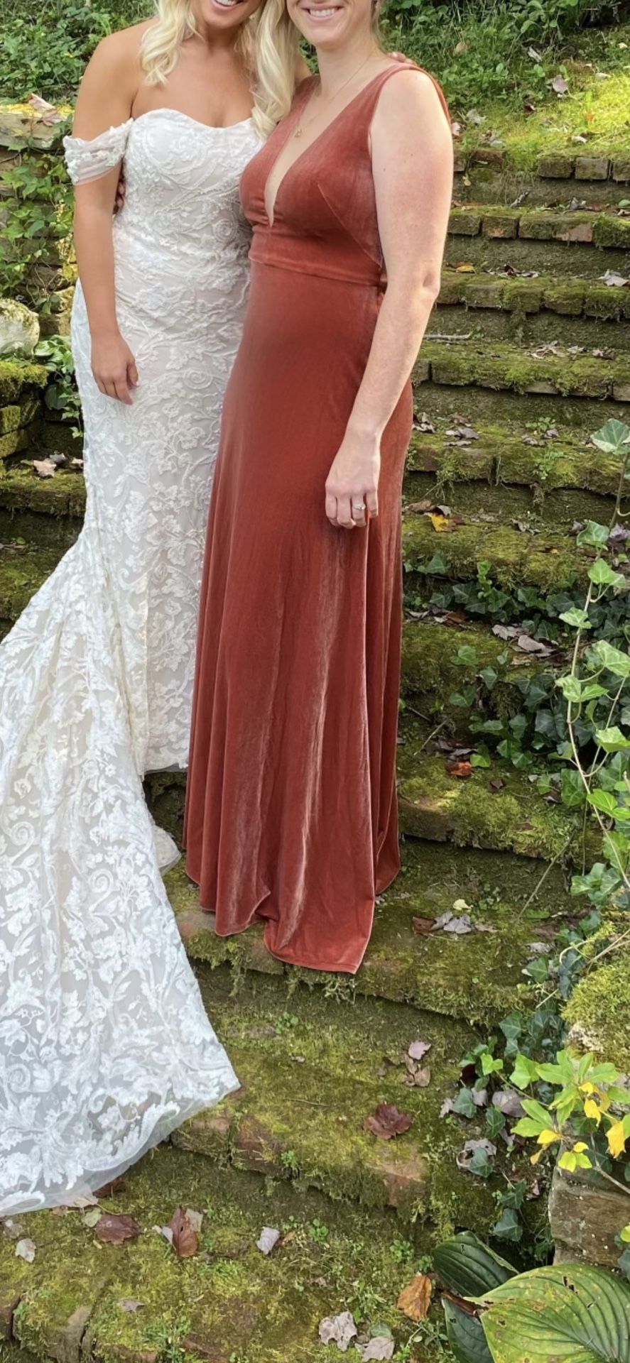 Jenny Yoo Logan Velvet English Rose Bridesmaid Gown