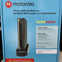 Motorola Cable Modem + WiFi Router + Phone