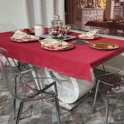 Ghost Modern Table And 6 Chairs- Delivery Available 