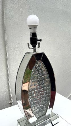 Elegant Mirrored Crystal Table Lamp – Decorative Accent Lamp