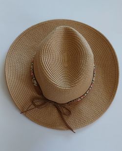 WOMENS PANAMA STYLE STRAW SUN HAT