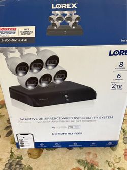 Lorex Security Camera System,  True 4K Resolution, Color Night Vision, Smart Motion Detection, Face Recognition