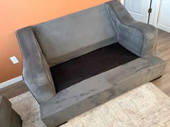 McCreary Modern "Spartan" Down-Filled Extra Deep Sofa & Chair and a Half including Ottoman
