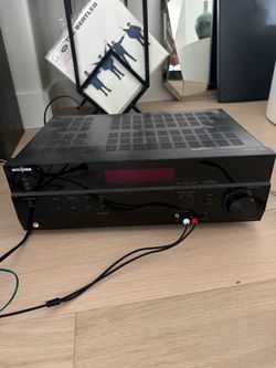 Insignia receiver, Sony SA-C59 subwoofer, Onkyo center speaker, dvd player
