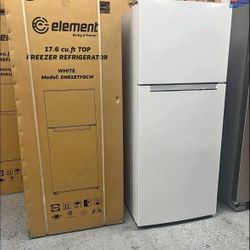 Slightly Used Element 17.6 Cu. Ft. Top Freezer Refrigerator – White (Model: ENR18TFGCW)