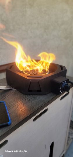 New Portable Propane Fire Pit flames are amazingly high