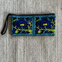 Embroidered Wristlet