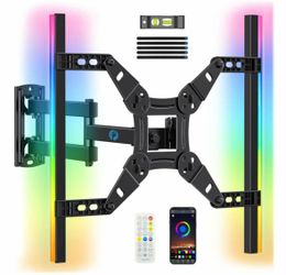 New full Motion TV wall mount with LED light for 13"-43" TV's