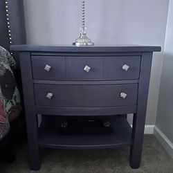 Purple set of nightstands