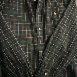 Big Boys 18-20 Polo Ralph Lauren Plaid Shirt 