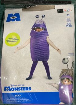 New Disney Pixar Monsters Inc Boo size 3T/4T or 4/6X Deluxe Padded Vest Costume