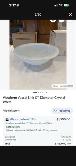New Crystal sink $50