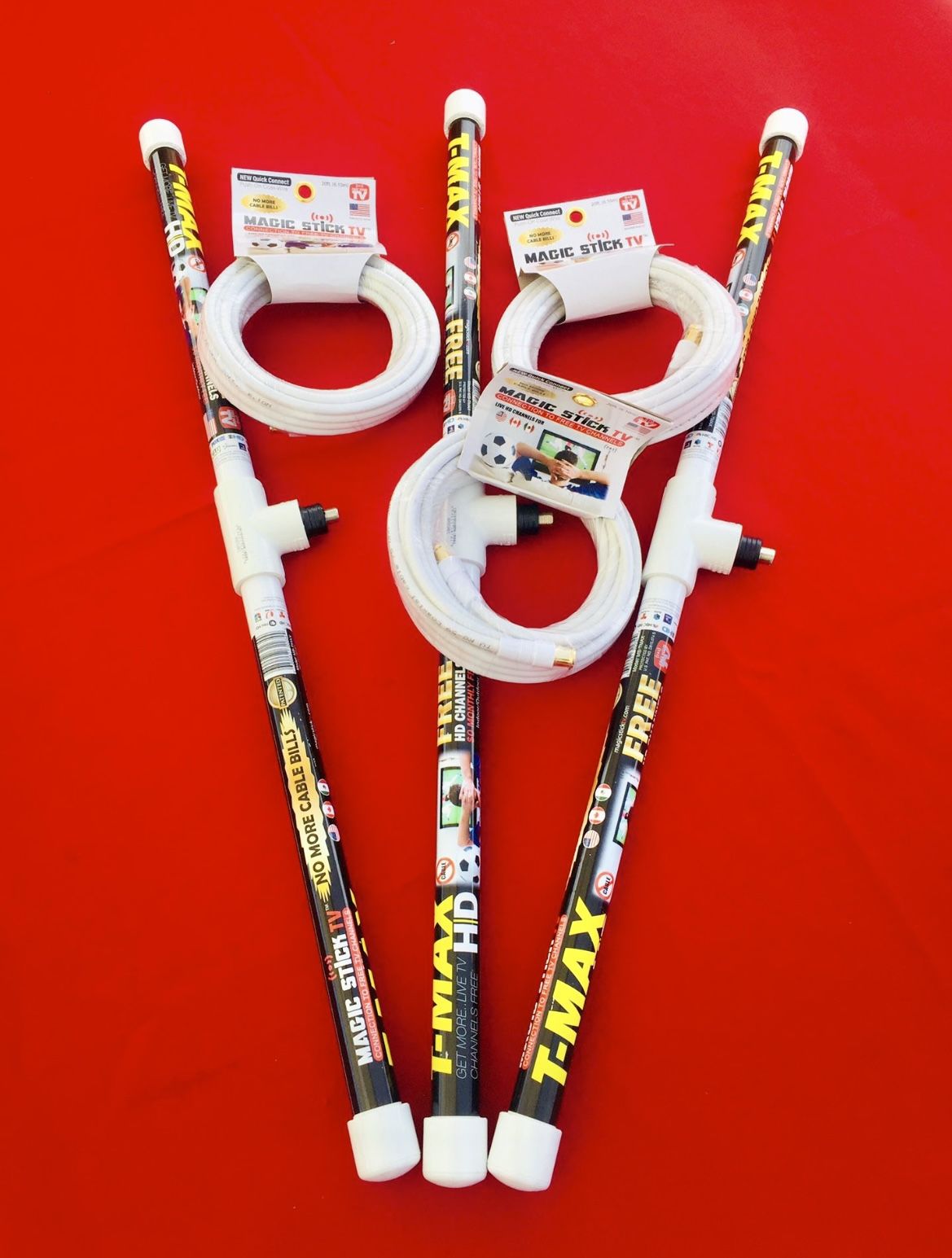 Tv Antenna Magic Stick MAX Double size Double Reception! Made in USA!