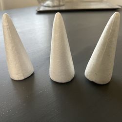 4” Styrofoam Cones For Holiday Crafting 