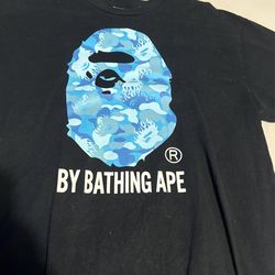 BAPE BLACK BLUE CAMO BY BATHING APE SHIRT