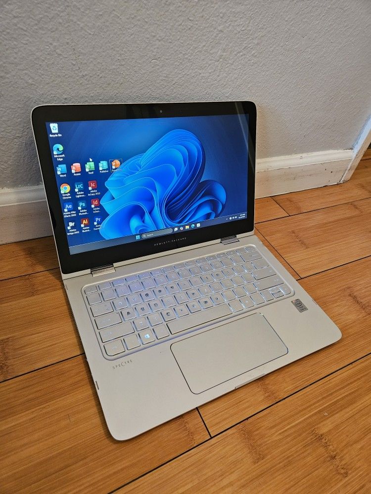 Hp spectre x360 core i5 8gb ram 128gb ssd charger 100% battery health,ms office Adobe or best offers