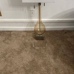 Set Of 2 Gold See Through Lamps