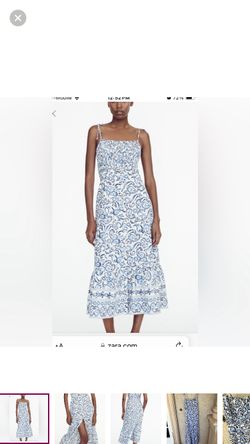 Zara Printed Midi Dress