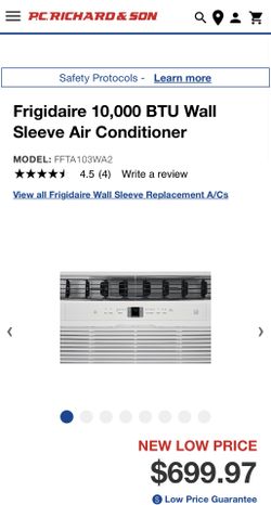 10,000 BTU Frigidaire Wall Sleeve Air Conditioner Practically BRAND NEW -