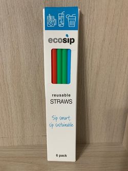 Ecosip 6ct Reusable Straws