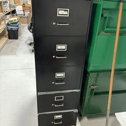 4 Legal Drawer Black File Cabinet