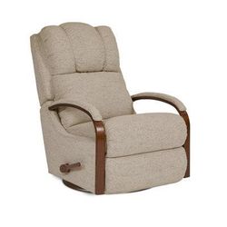 La-Z-Boy Harbor Town Manual Gliding Recliner Polyester in Brown