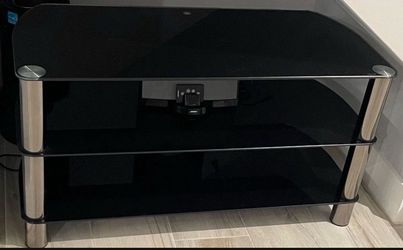 TV table Black Glass