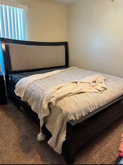 King Bed Frame, Dresser + Nightstand