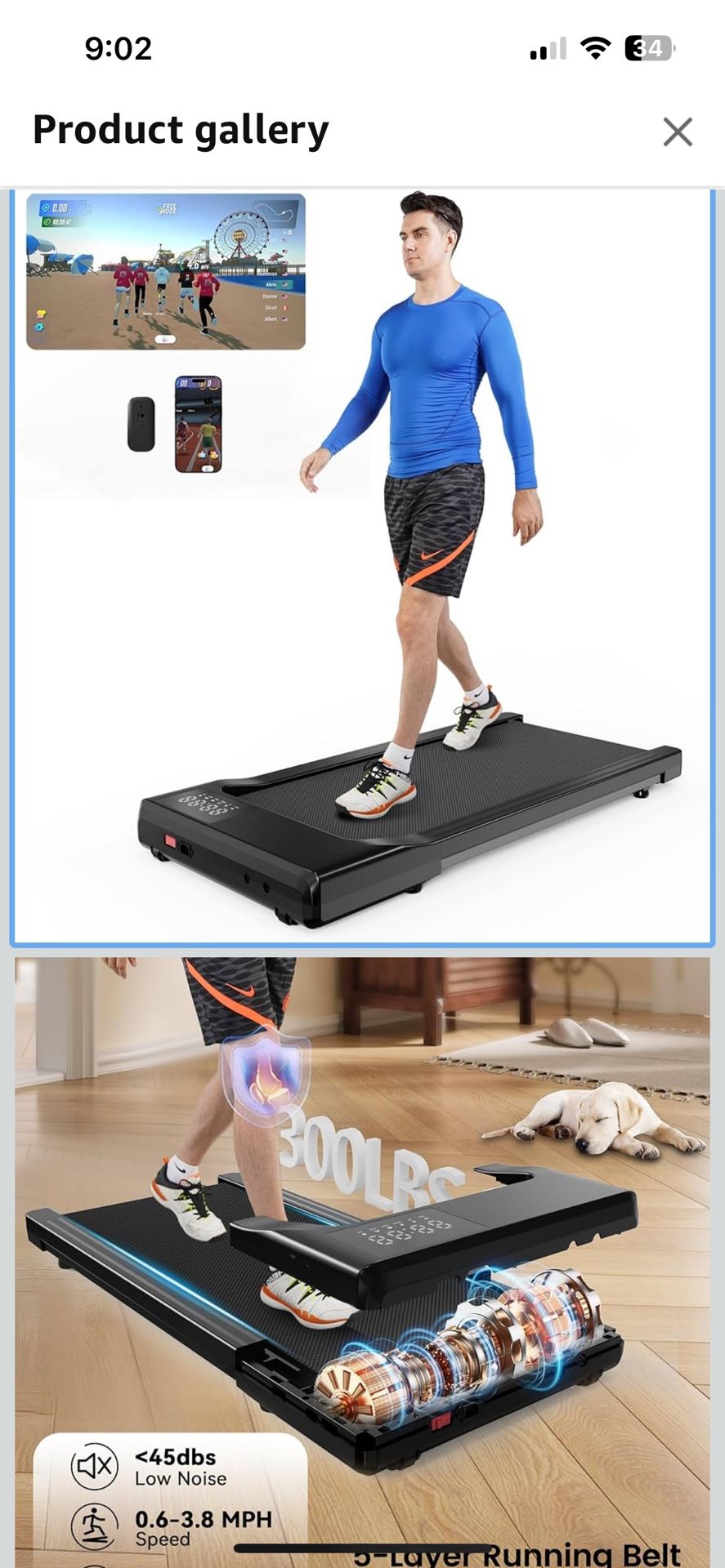 Walking Pad Treadmills for Home Office, Under Desk Walk Mat with APP and Remote Control, 3 in 1 Portable Exercise Equipment, Compact Jogging Running M