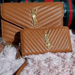 Designer Purse With Wallet