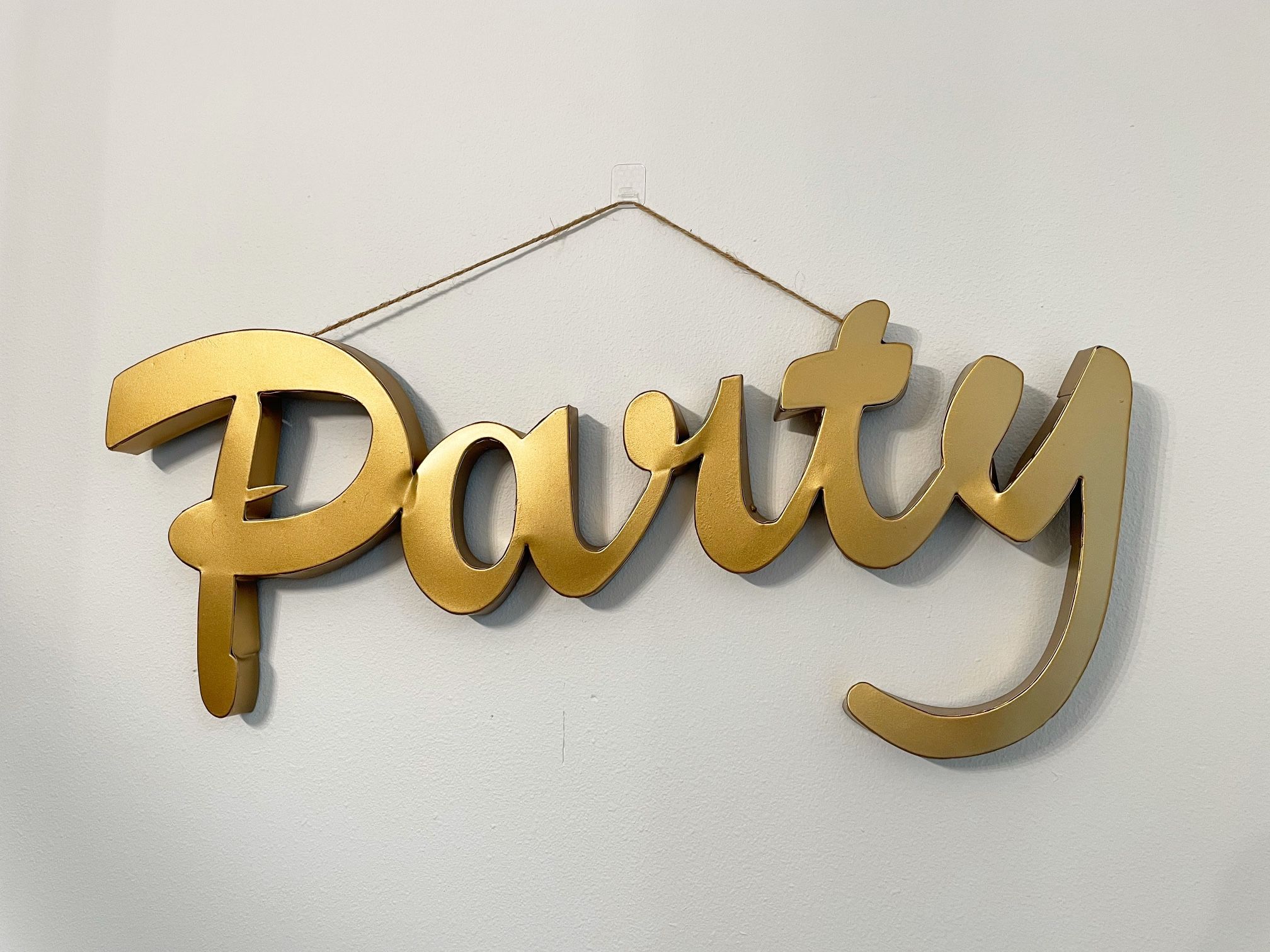 Gold ‘Party’ Sign
