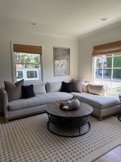 Mitchel Gold + Bob Williams Couch with Chaise Lounge (Originally $5.5k) (Washable Cushion Covers!)