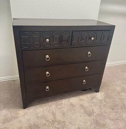 Dark Wood 4-Drawer Dresser