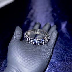 Diamond And Sapphire Bangle Bracelet