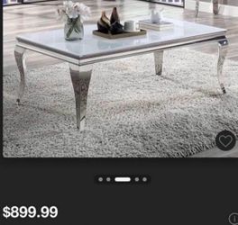 Glass Top Rectangular Coffee Table