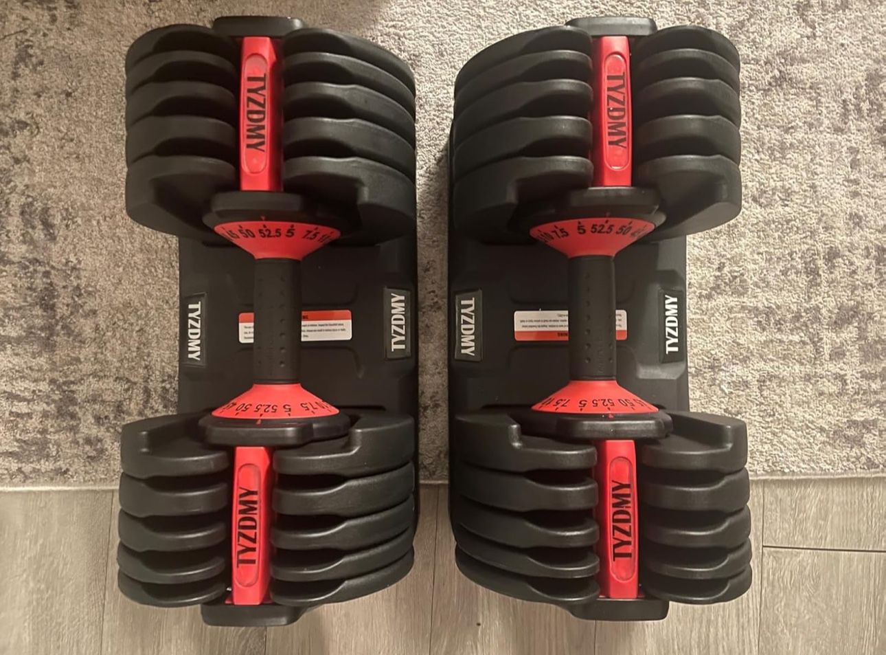 105 lbs Adjustable Dumbbells 2 Set , 52.5 lbs pair x2,15 in 1,for Men/Women Gym Equipment for Home St