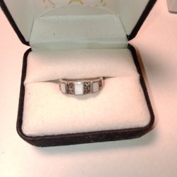 Sterling Silver Opal Ring Size 6