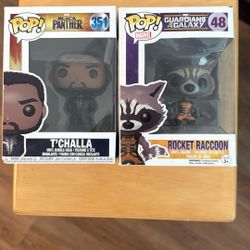 Funko Pop (T’challa and Rocket Raccoon)